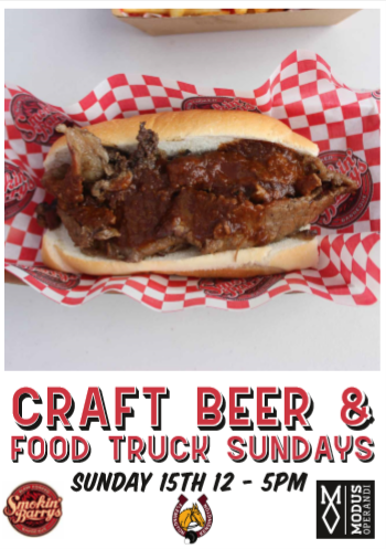 Craft Beer & Food Truck Sundays – Smokin’ Barry’s & Modus Operandi Brewing